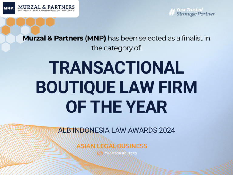 MNP as Finalist of Transactional Boutique Law Firm of the Year in ALB Indonesia Law Awards 2024