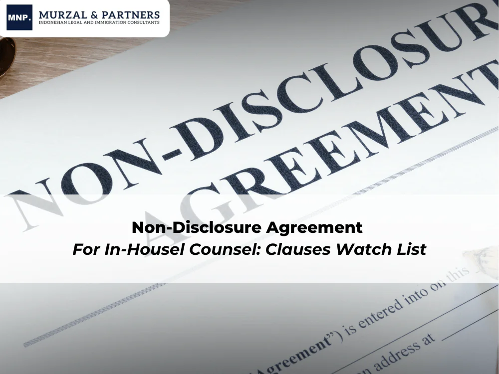 Non-Disclosure Agreement For In-Housel Counsel: Clauses Watch List