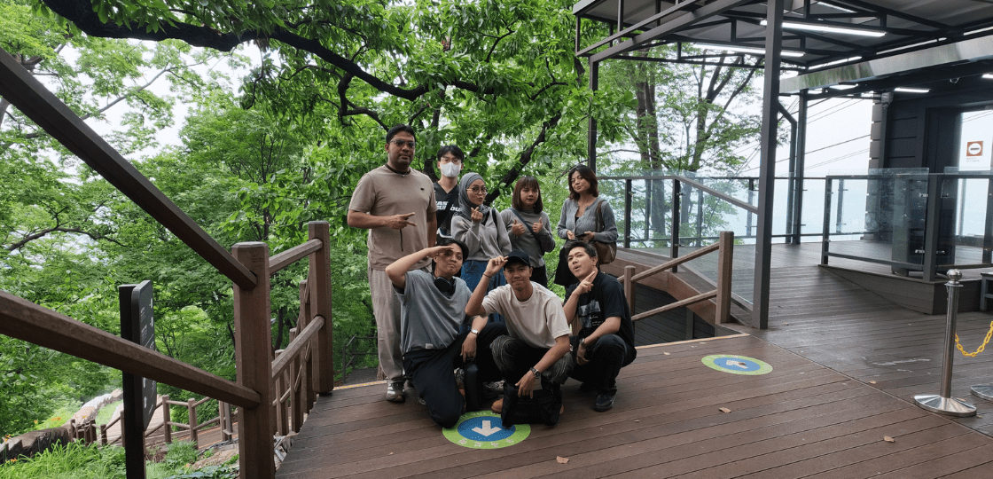 MNP at Namsan Tower, enjoying panoramic views of the city.