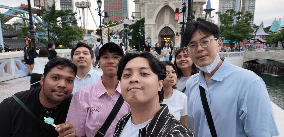 The MNP team enjoying their time together at Lotte World Seoul.